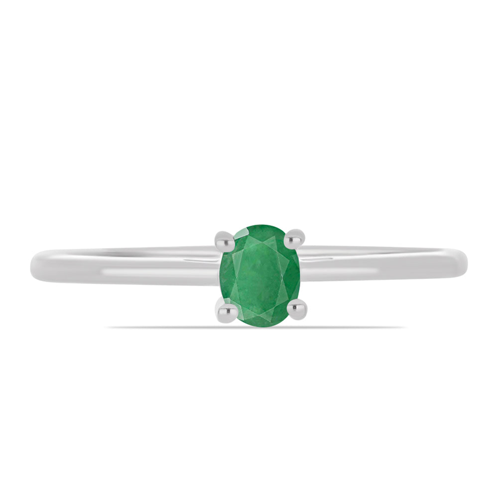 Silberring mit brasilianischem Smaragd 1 