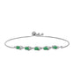 Silberarmband mit brasilianischem Smaragd und weißem Topas