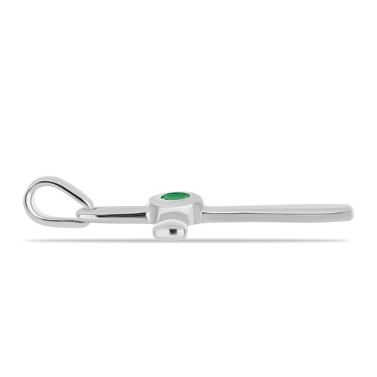 Silberanhänger mit brasilianischem Smaragd