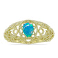 Goldplattierter Silberring mit äthiopischem Paraiba-Blauopal