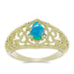 Goldplattierter Silberring mit äthiopischem Paraiba-Blauopal