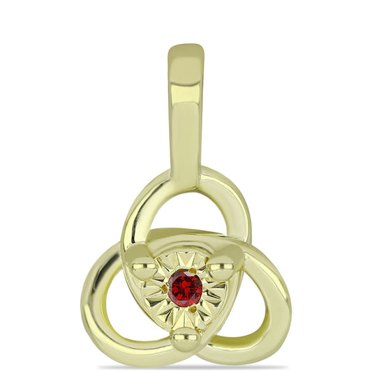 schmuckgarnitur aus Goldplattierte Silber mit rotem Diamant