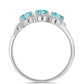 Silberring mit Paraiba Quarz und weißem Topas