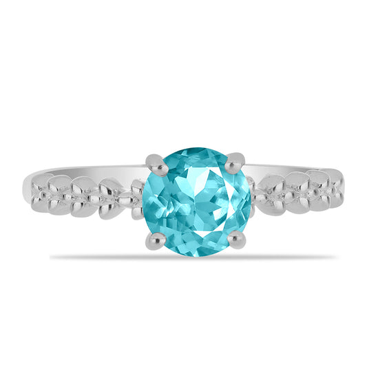 Silberring mit Paraiba Quarz