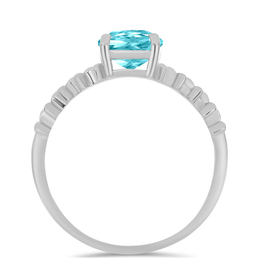 Silberring mit Paraiba Quarz