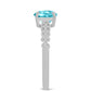 Silberring mit Paraiba Quarz
