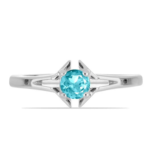 Silberring mit Paraiba Quarz