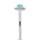 Silberring mit Paraiba Quarz