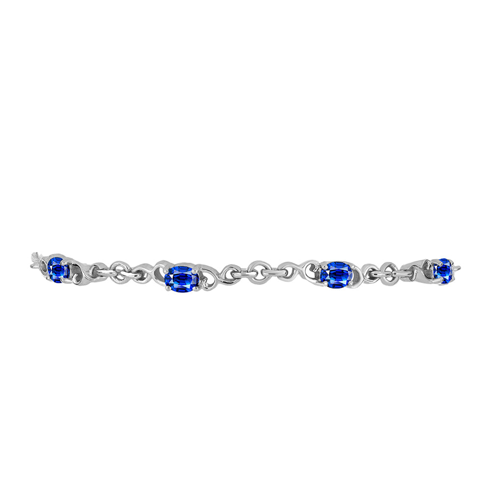 Silberarmband mit australischem blauem Saphir