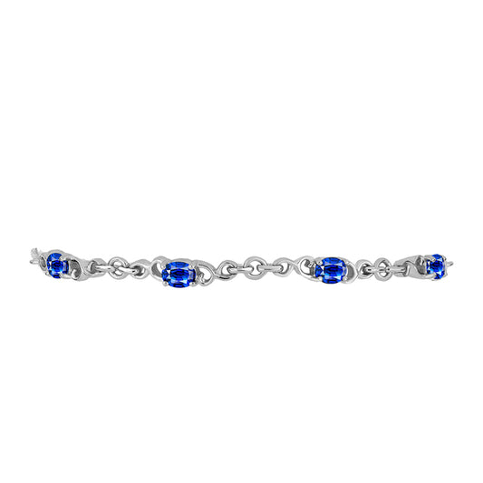 Silberarmband mit australischem blauem Saphir