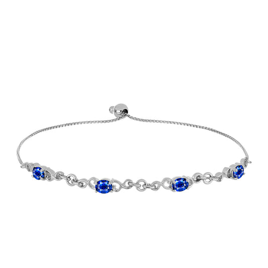 Silberarmband mit australischem blauem Saphir