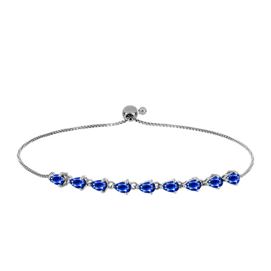 Silberarmband mit australischem blauem Saphir
