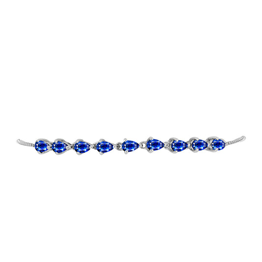 Silberarmband mit australischem blauem Saphir