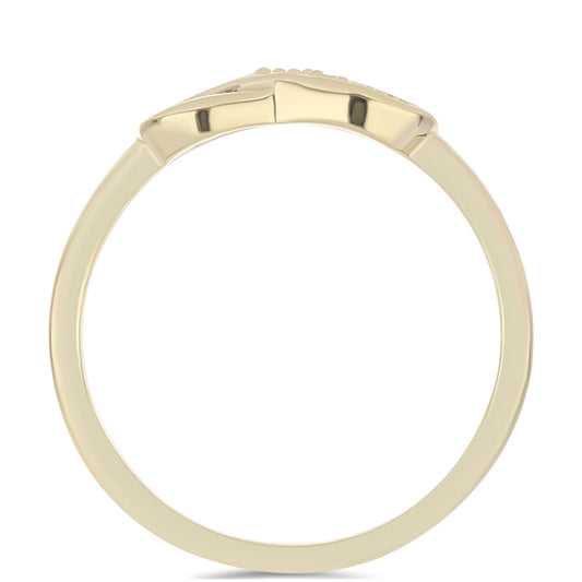 Goldplattierter Silberring mit lila Diamant