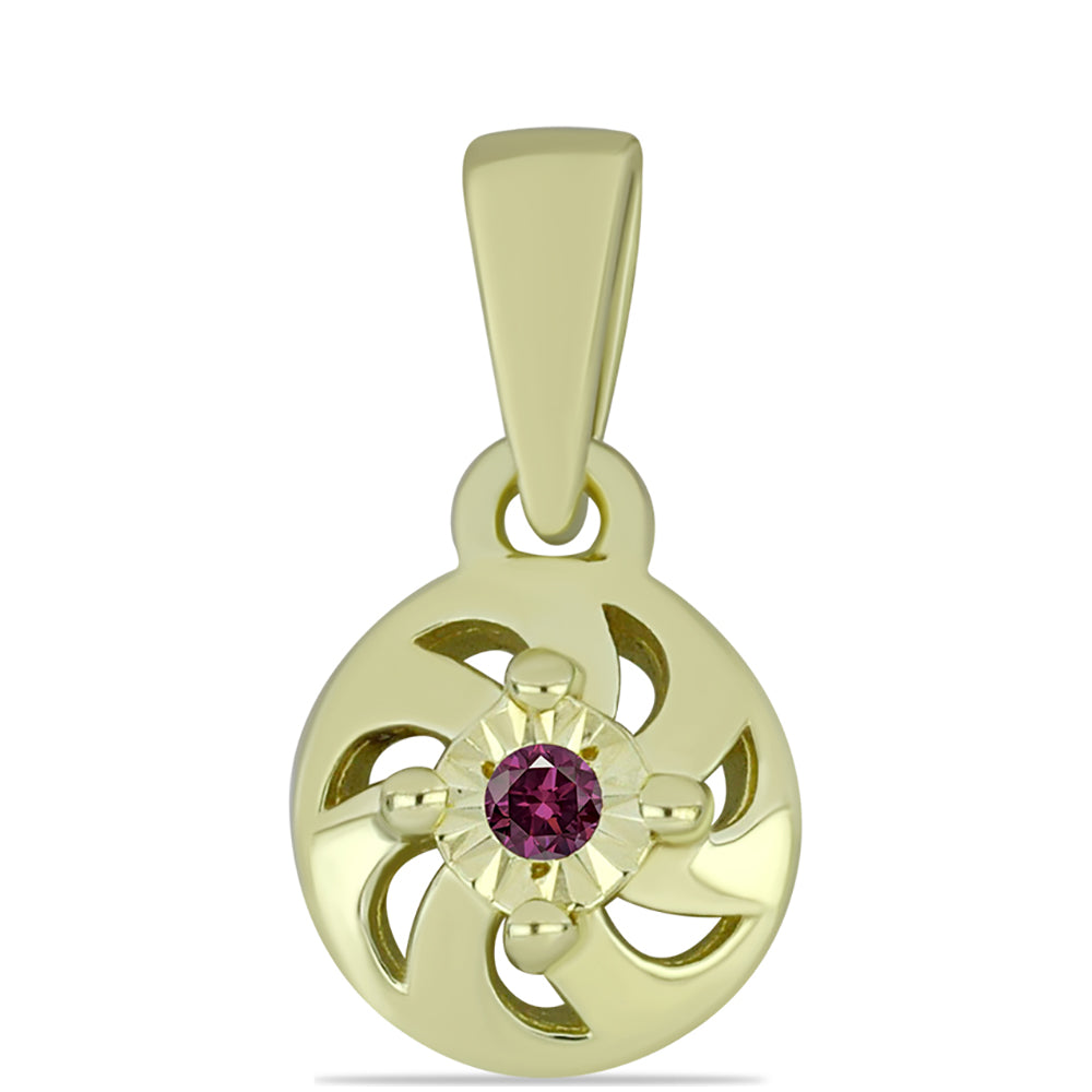 schmuckgarnitur aus Goldplattierte Silber mit lila Diamant