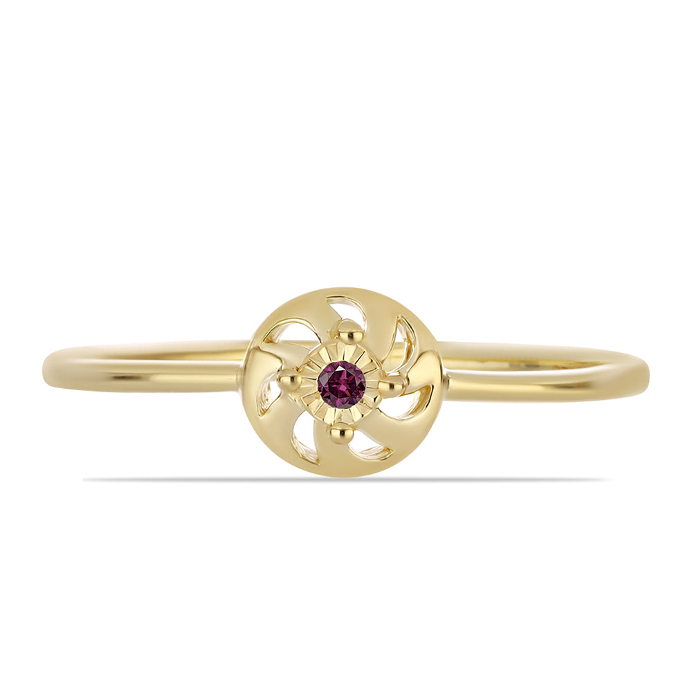 schmuckgarnitur aus Goldplattierte Silber mit lila Diamant