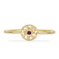 schmuckgarnitur aus Goldplattierte Silber mit lila Diamant