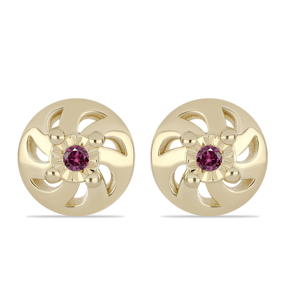schmuckgarnitur aus Goldplattierte Silber mit lila Diamant