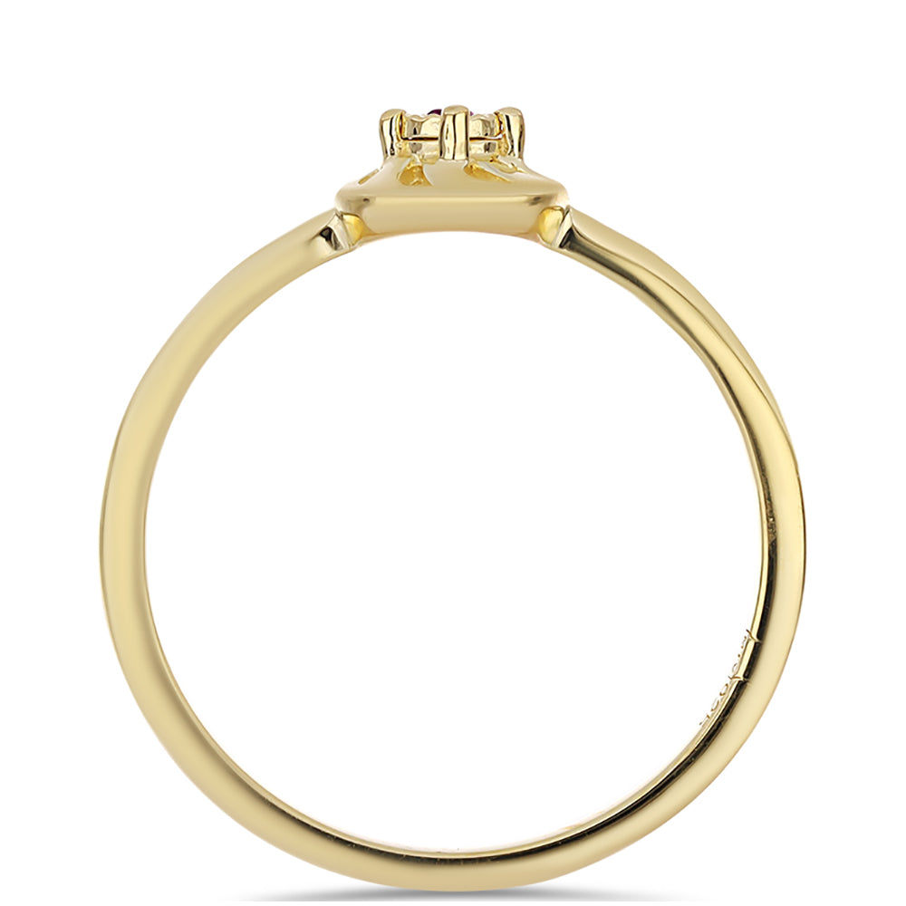 schmuckgarnitur aus Goldplattierte Silber mit lila Diamant 7 