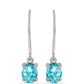 Silberohrringe mit Paraiba Quarz