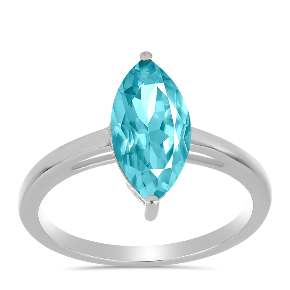 Silberring mit Paraiba Quarz