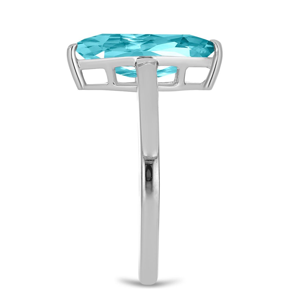 Silberring mit Paraiba Quarz 4 