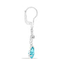 Silberohrringe mit Paraiba Quarz und weißem Topas