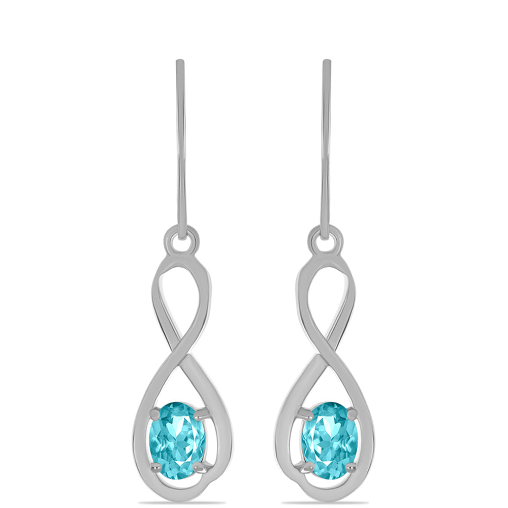 Silberohrringe mit Paraiba Quarz