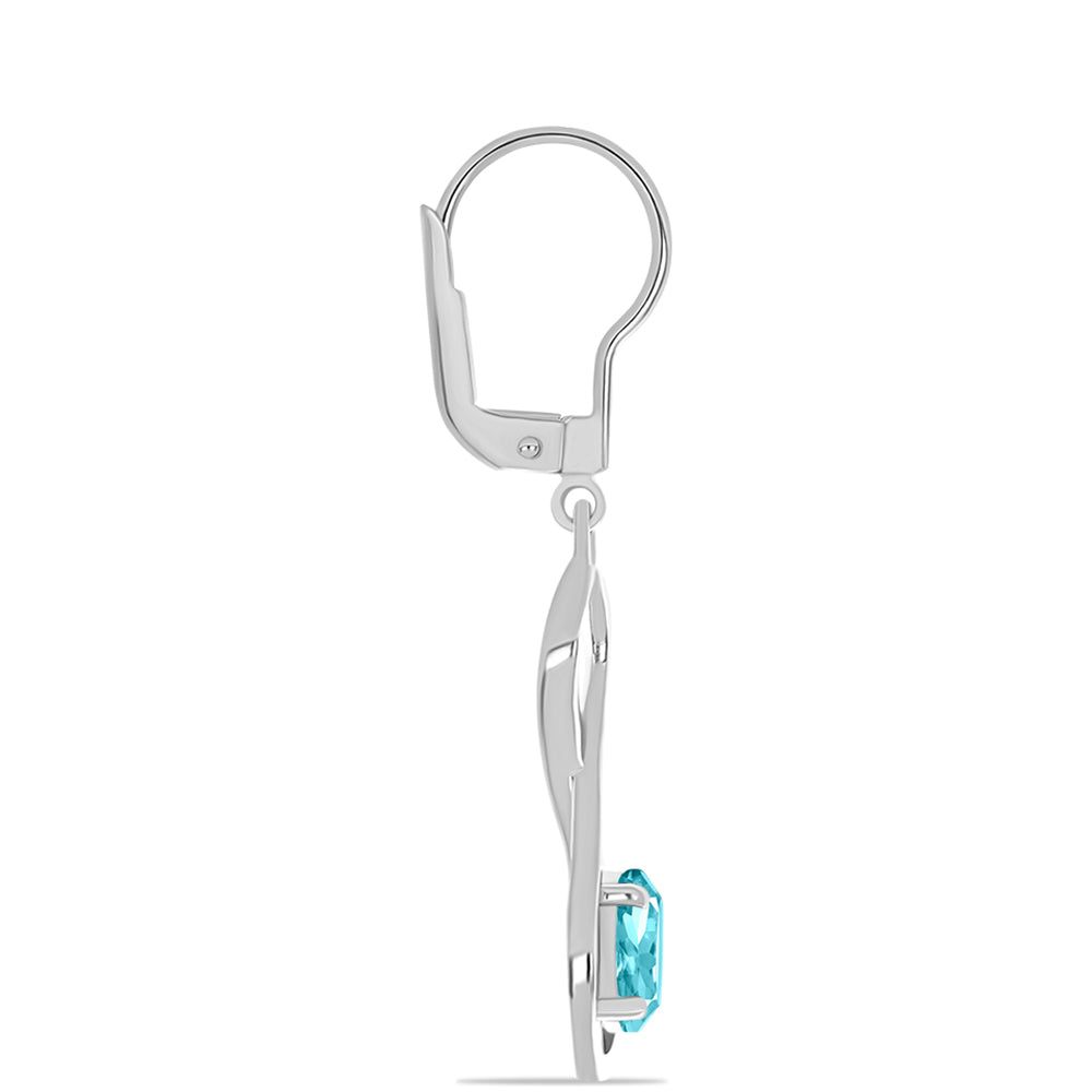 Silberohrringe mit Paraiba Quarz 2 