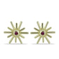 Goldplattierte Silberohrringe mit lila Diamant