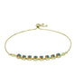 Goldplattiertes Silberarmband mit Austerntürkis