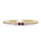 Goldplattierter Silberring mit lila Diamant und weißem Diamant