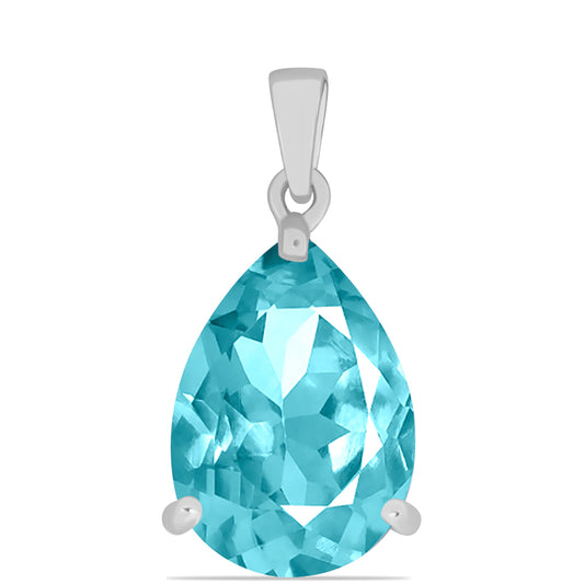 Silberanhänger mit Paraiba Quarz