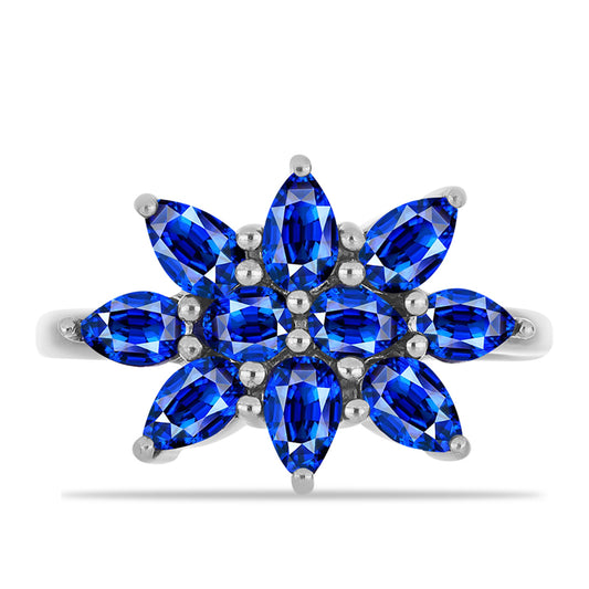 Silberring mit australischem blauem Saphir