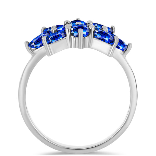 Silberring mit australischem blauem Saphir