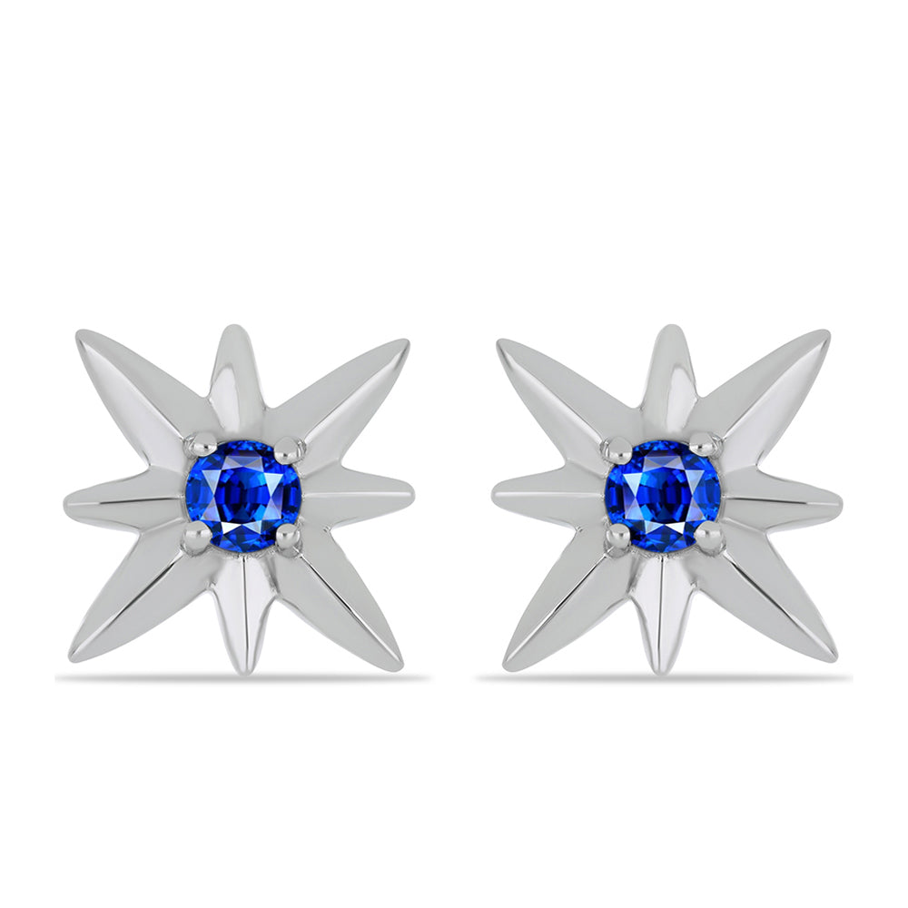 Silberohrringe mit australischem blauem Saphir 1 
