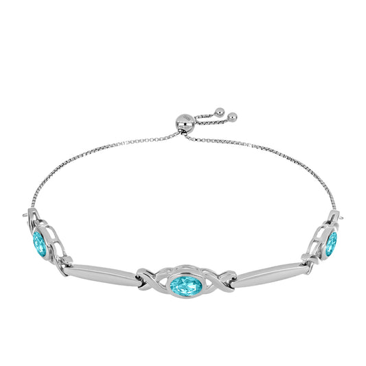 Silberarmband mit Paraiba Quarz