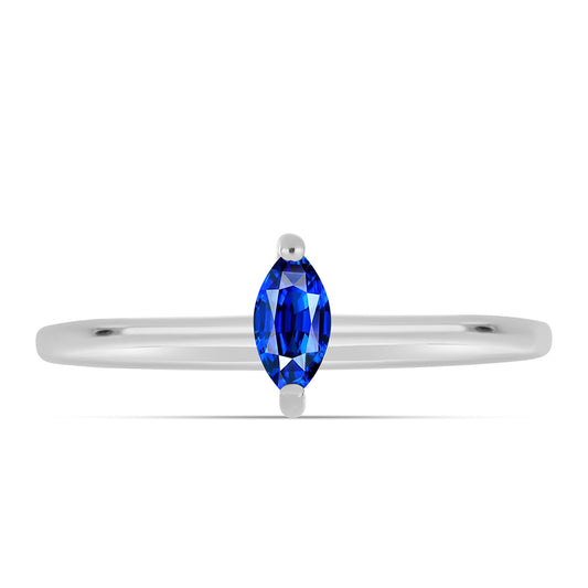 Silberring mit australischem blauem Saphir