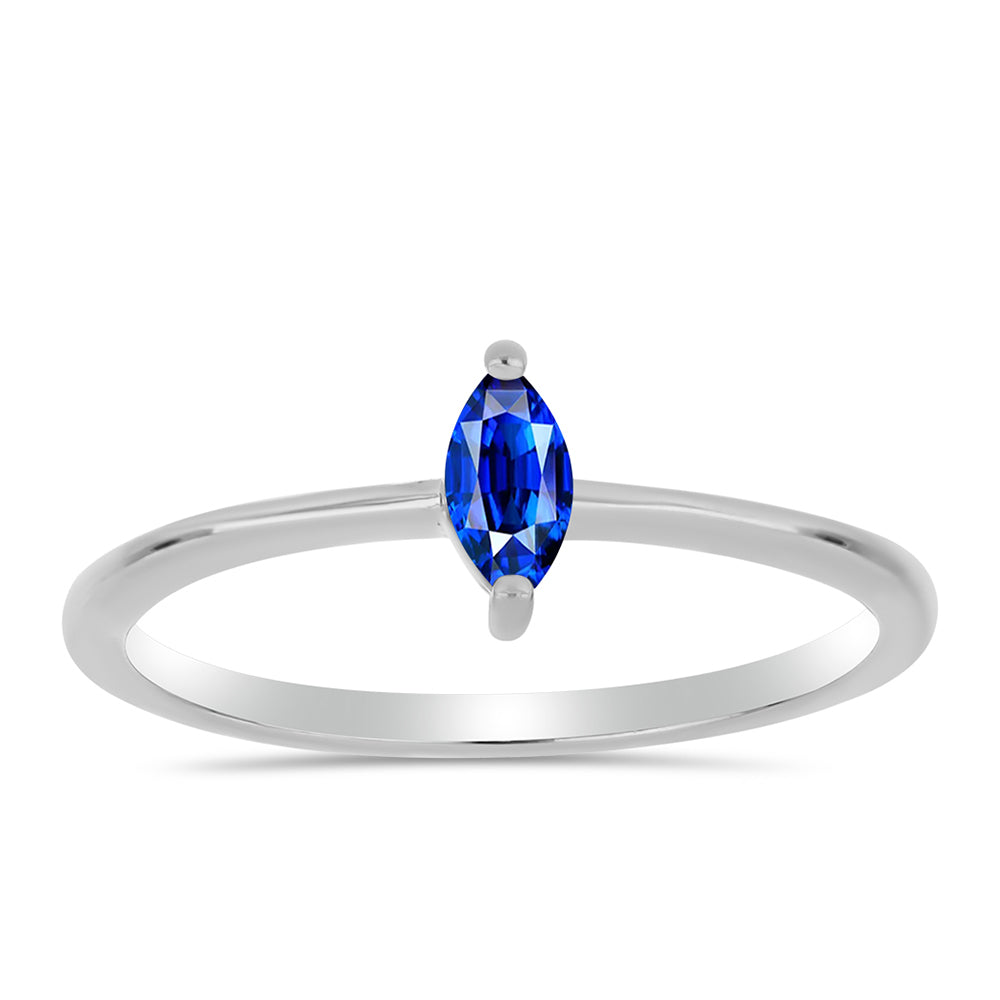 Silberring mit australischem blauem Saphir 1 