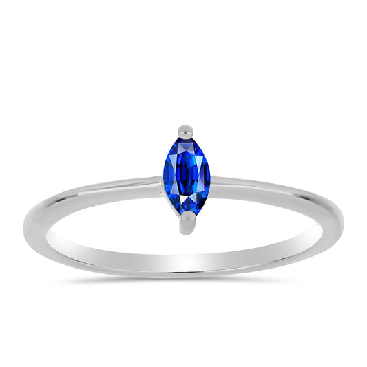 Silberring mit australischem blauem Saphir