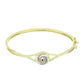 Goldplattiertes Silberarmband mit lila Diamant und weißem Diamant