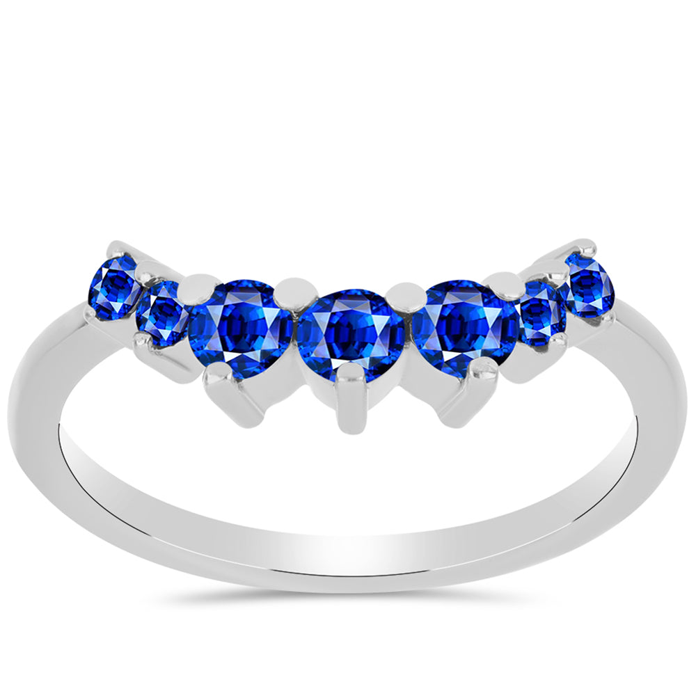 Silberring mit australischem blauem Saphir 3 