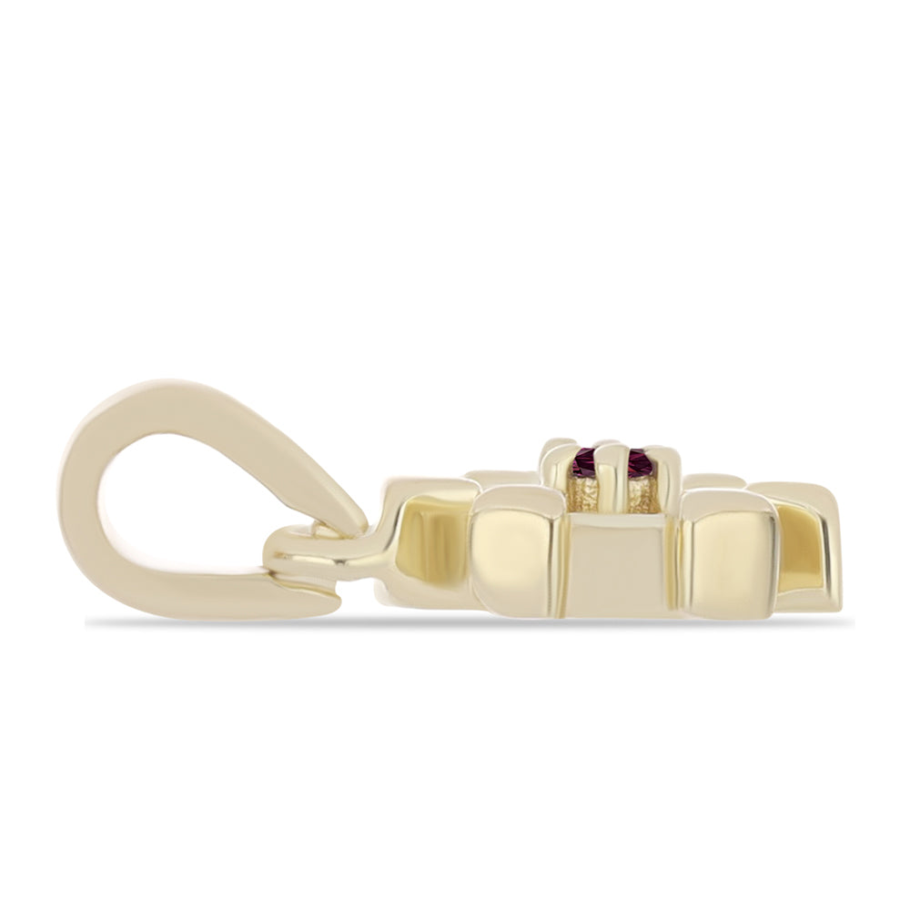 Goldplattierter Silberanhänger mit lila Diamant 2 
