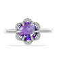 Silberring mit marokkanischem Amethyst und weißem Topas