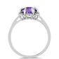 Silberring mit marokkanischem Amethyst und weißem Topas