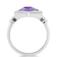 Silberring mit marokkanischem Amethyst und weißem Topas