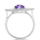 Silberring mit marokkanischem Amethyst und weißem Topas