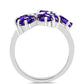 Silberring mit marokkanischem Amethyst und weißem Topas
