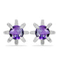 Silberohrringe mit marokkanischem Amethyst