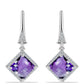 Silberohrringe mit marokkanischem Amethyst und weißem Topas